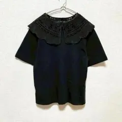♪✨未使用タグ付✨シュガースプーン Tシャツ レースつけ襟付 綿100％ F