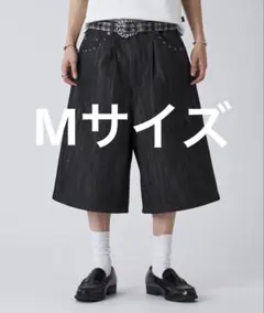 スタッズリジットデニムバギーショーツ