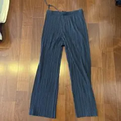 【新品未使用】【UNIQLO 】ネイビー ストライプ パンツ /レディースM
