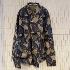 DATCHLER 柄シャツ 長袖シャツ シルク SILK