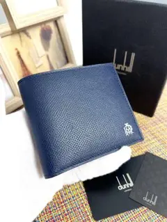 ✨未使用品✨dunhill ダンヒル　二つ折り財布　カドガン　ネイビー