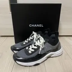 CHANEL ココマーク スエード切替 ソックススニーカー G36259