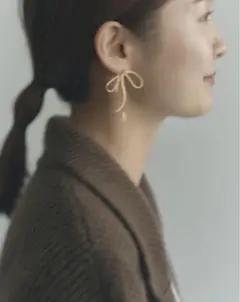 リボンピアス インポートアクセサリー
