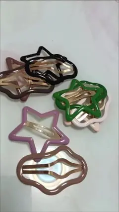 ヘアクリップ 5個セット 多色