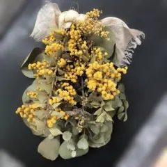 三角葉ミモザのドライフラワースワッグ c
