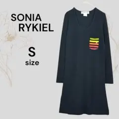 SONIA RYKIEL ソニアリキエル 美品 長袖 ワンピース S ミニワンピ
