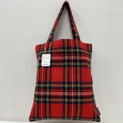 2423 マッキントッシュフィロソフィー ブリティッシュチェックトートバッグ 赤