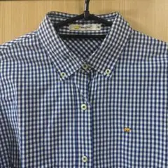 Golden Bear　チェック柄ブラウス　七分袖　Mサイズ　綿100%