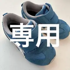 asics ベルクロシューズ 青