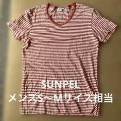SUNSPEL ストライプ Vネック Tシャツ メンズS