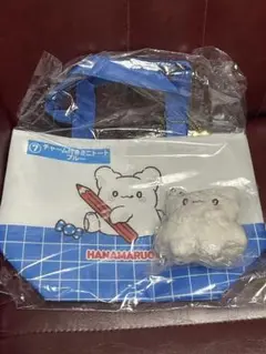 はなまるおばけ　くじ　チャーム付きミニトートブルー　指人形　セット ②