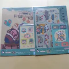 星のカービィ　クリアファイル&ステッカー　一番くじ