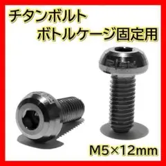 銀 チタンボルト M5×12mm 64チタン ボトルケージ 自転車 クロスバイク
