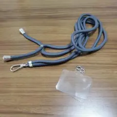 新品未使用 スマホストラップ ダークグレー