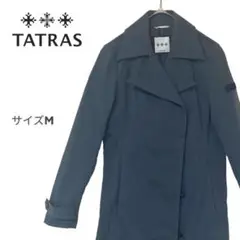 【極美品】TATRAS★ANGERA★ステンカラー比翼ロングコート グレー M