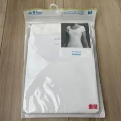 【新品 未開封】UNIQLOエアリズム(Ｍ) UネックT(半袖) 白
