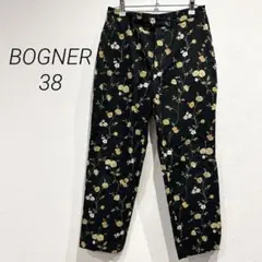 ボグナー　花柄　テーパードパンツ　ブラック　38