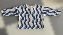 プチバトー　波模様 長袖Tシャツ　24ヶ月　86cm