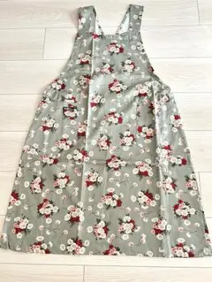 花柄エプロン　日本製
