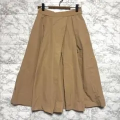 ロペ◆ブライトナイロンランダムタックスカート/日本製 フレア 裏地有り きれいめ