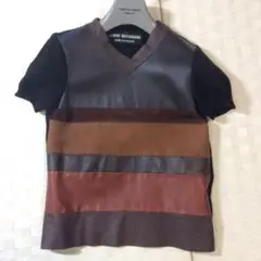 ジュンヤワタナベ 希少品COMME des GARÇONS ニットu0026レザーコンビ