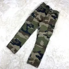 【希少】ミリタリー M ベイカーパンツ カーゴパンツ カモフラ 迷彩 軍物 茶