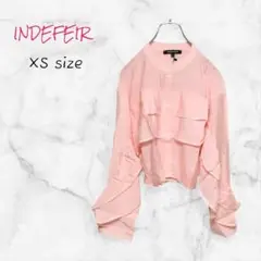 INDEFEIR ブラウス ティアード ピンク (XS) 送料無料 古着