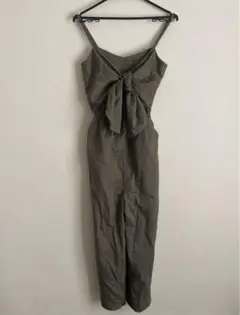 神戸レタス　オリーブグリーン リボン付きジャンプスーツ　FREE size