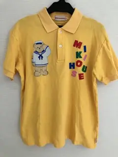 MIKIHOUSE ミキハウス　黄色 イエロー 半袖ポロシャツ M くま