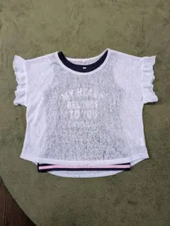 フリル袖レイヤードTシャツ 150