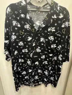 ★新品・タグ付★ディズニー ミッキーフレンズ 総柄 アロハシャツ メンズ X L