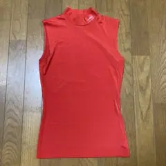 ディアドラ S アンダーシャツ ノースリーブ ハイネック 赤