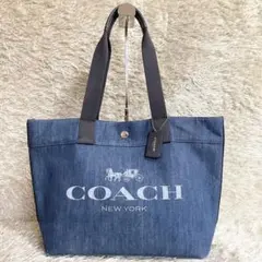 COACH コーチ トートバッグ ハンドバッグ デニムキャンバス 肩掛け可能