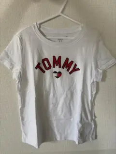 TOMMY ホワイト Tシャツ ロゴ入り