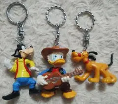 【未使用】ディズニー　ヴィンテージキーホルダー３個セット