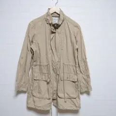 コート ジャケット パーカー 薄手 ベージュ ロング丈 LLサイズ 大きめ