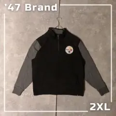 NFL Steelers スティーラーズ 刺繍 ハーフジップスウェット ’47