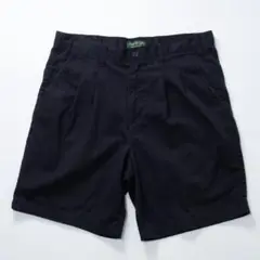 ツータックチノハーフパンツ　ブラック　W36　綿ポリ