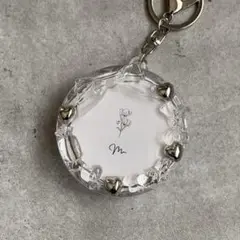 【缶バッジ】バッジケースキーホルダー clear/透明/シルバー/モード
