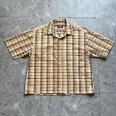old uniqlo 短丈 チェックシャツ　ボックスシルエット　シティーボーイ