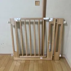 【ワンオーナー】木製　ベビーゲート　延長柵あり