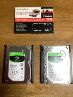 SSD120GB BARRACUDA 1TB 2個　セット売り　中古