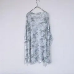 【美品】◆タイダイ柄◆シアートップス◆サイドスリット◆Mサイズ