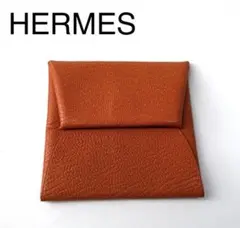 HERMES エルメス バスティア コインケース 小銭入れ オレンジ X刻印