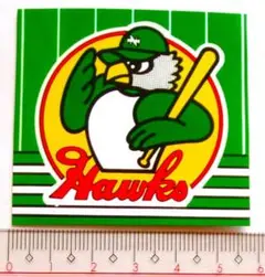 南海ホークス 二代目ペットマーク 球団ロゴマーク ステッカー シール③背景縞模様