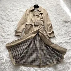 良品✨アクアスキュータム トレンチコート ハウスチェック ベージュ L相当