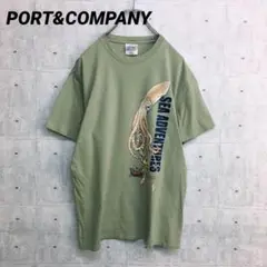 x0123 ポートアンドカンパニー Tシャツ カーキ M