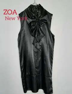 未使用タグ付きZOA New Yorkブラックノースリーブ チュニックエレガント