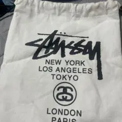Stussy ドローストリングバッグ ホワイト