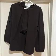 english girl M ダークブラウン 長袖ブラウス